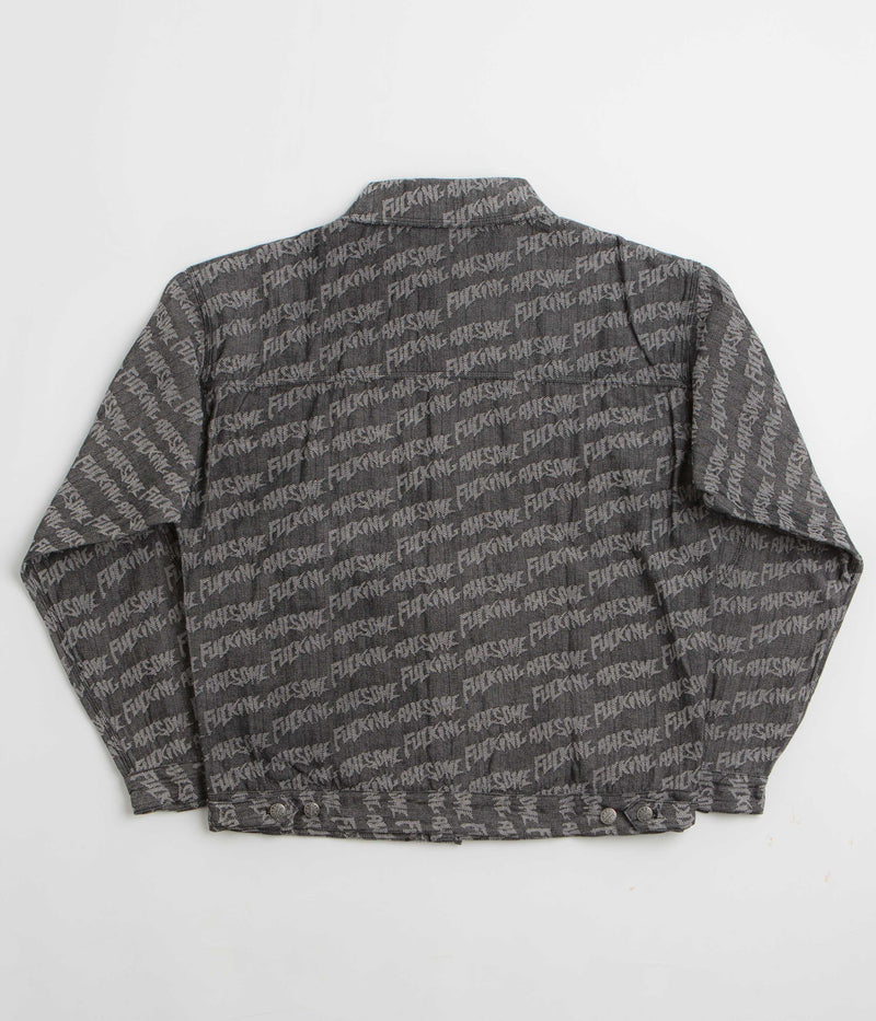 Fucking Awesome Herringbone Work Jacket in Black and Light Grey
