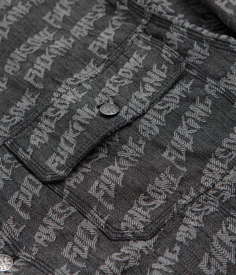 Fucking Awesome Herringbone Work Jacket in Black and Light Grey