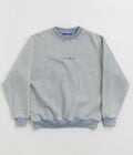 Fucking Awesome Little Stamp Snow Wash Crewneck Sweatshirt in Dusty Blue