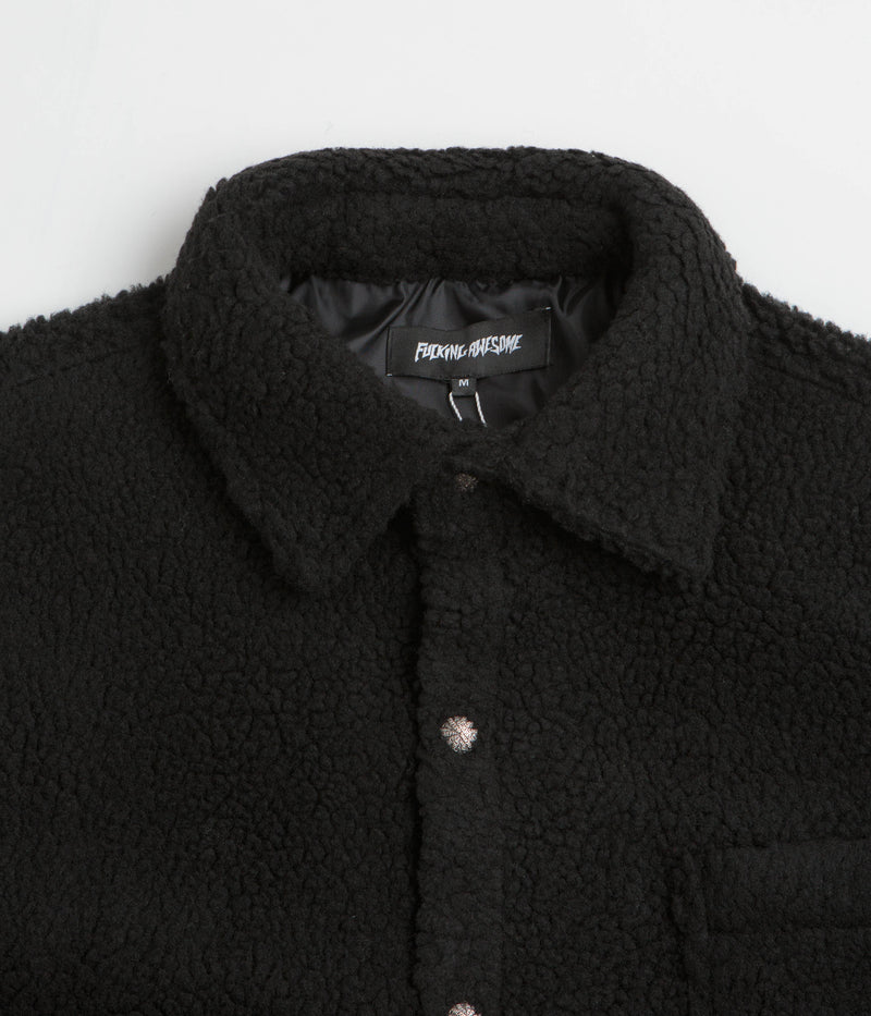 Fucking Awesome Pile Fleece Overshirt in Black