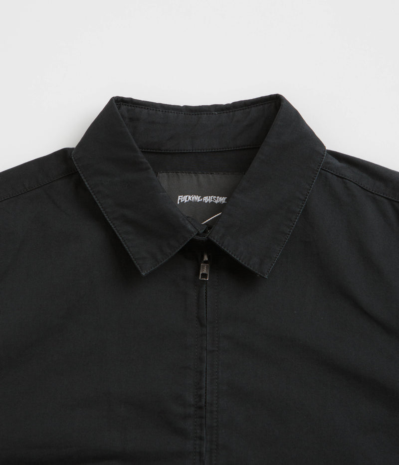 Fucking Awesome Washed Harrington Jacket in Black
