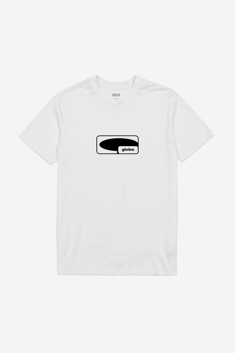 White G Icon Tee made from organic cotton with a black outlined logo centered on the chest.