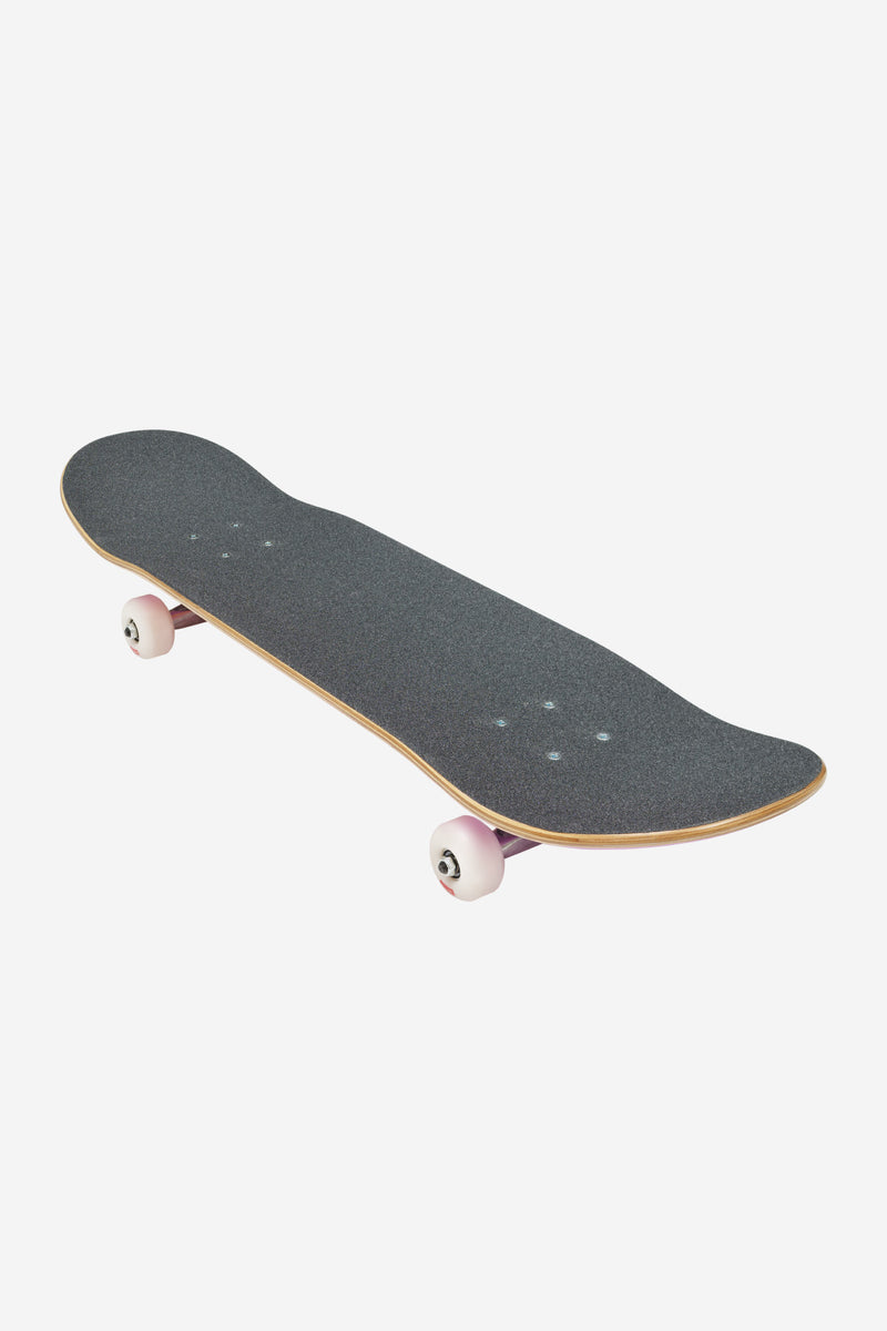 G0 Pond complete skateboard 7.75 inches Pink Honey color with dark grip tape and natural wood edges