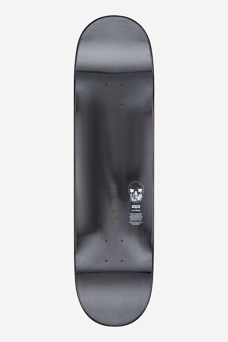 G2 Reflection Deck 8.5 in black purple top view featuring a white logo near the tail.