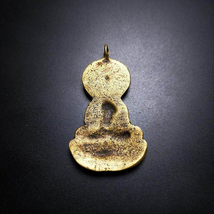 Gandhanra Antique Tibetan Buddhist Amulet Pendant,Bhaisajyaguru,Medicine Buddha, - Tibetan Buddhist amulet, view 4