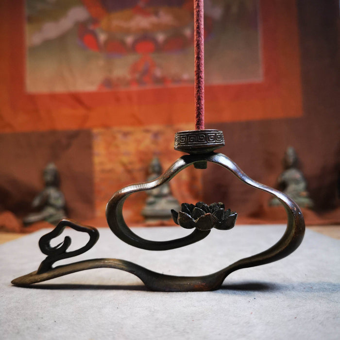 Gandhanra Handmade Cloud Shape Tibetan Cone Incense Burner,for Cone and Stick In - Tibetan Buddhist art, view 4