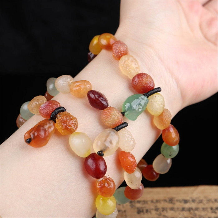 Gandhanra Handmade Gobi Desert Jade Beads Bracelet, Agate Beads Bracelet Mala Fo - Tibetan Buddhist mala beads, view 4