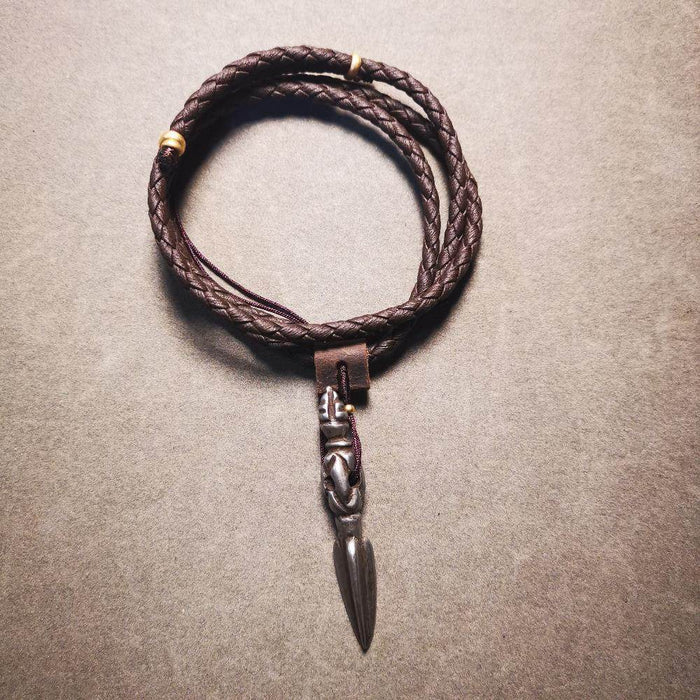 Gandhanra Handmade Phurba Amulet,Kila,Kilaka Pendant, Handmade Cold Iron Craft N - Tibetan Buddhist bead necklace, view 4