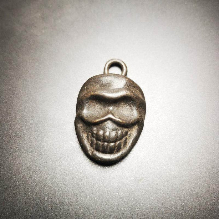 Gandhanra Handmade Skull S¨©tavana Amulet,Smasana Adhipati Pendant,Made of Thokc - Tibetan Buddhist amulet, close-up detail