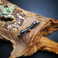 Gandhanra Tibetan Buddhist Amulet,Vajra Pendant, Made of Cold Iron,Inlaid with A - Tibetan Buddhist amulet, front view