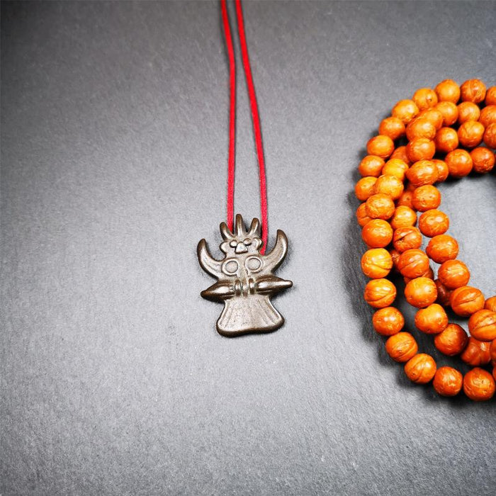 Garuda Amulet - 1.38" - Tibetan Buddhist amulet, detailed view
