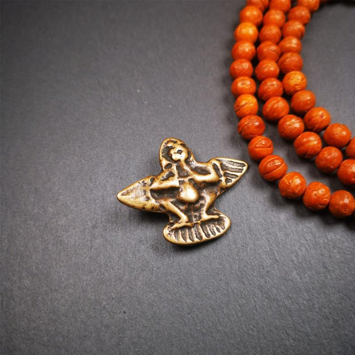 Garuda Amulet - 1.65" - Tibetan Buddhist amulet, detailed view