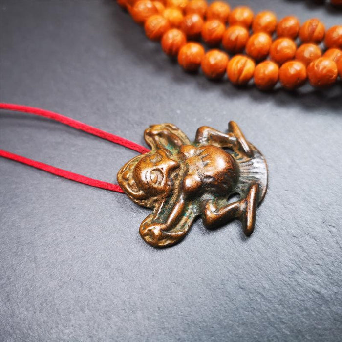 Garuda Amulet - 1.65" - Tibetan Buddhist amulet, close-up detail