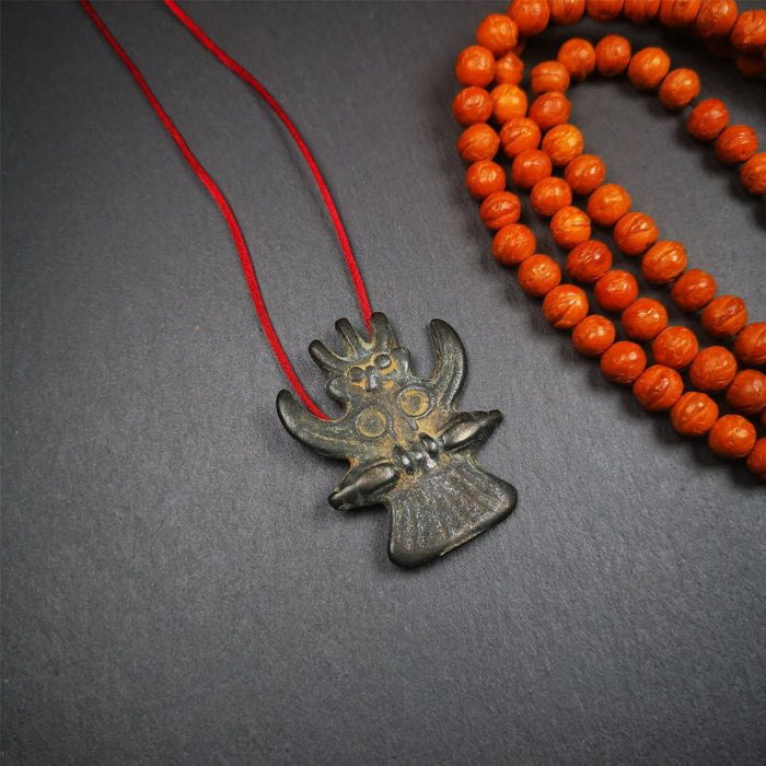 Garuda Amulet - 1.8" - Tibetan Buddhist amulet, front view