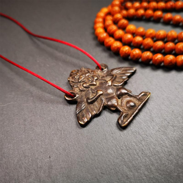 Garuda Amulet - 1.9" - 100 Years Old - Tibetan Buddhist amulet, view 4