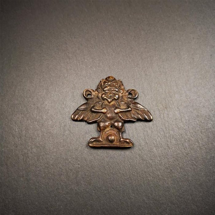 Garuda Amulet - 1.9" - 100 Years Old - Tibetan Buddhist amulet, view 8