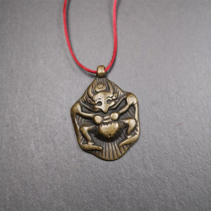 Garuda Amulet - 1.9" - Tibetan Buddhist amulet, front view