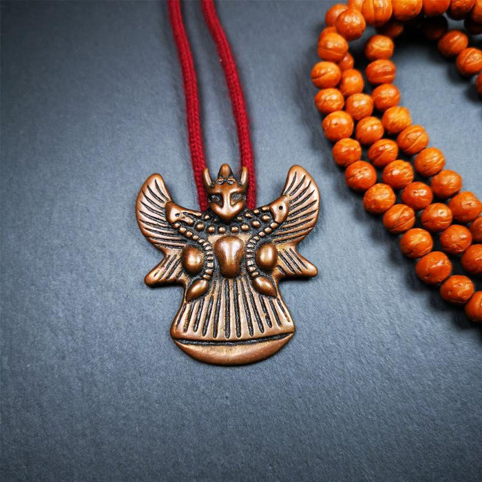 Garuda Amulet - 2.05" - Tibetan Buddhist amulet, detailed view