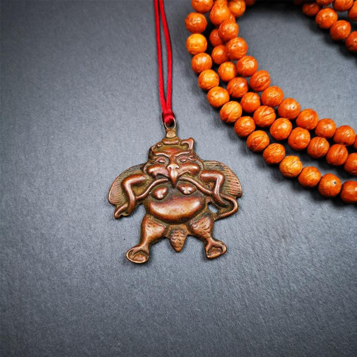 Garuda Amulet - 2.16" - Tibetan Buddhist amulet, detailed view