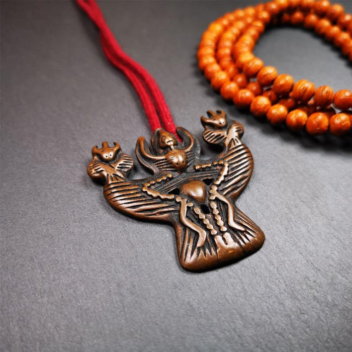 Garuda Amulet - 2.24" - Tibetan Buddhist amulet, front view