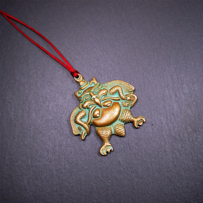 Garuda Amulet - 2.28" - Tibetan Buddhist amulet, view 8