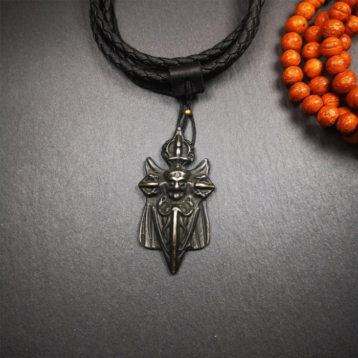 Garuda Amulet - 2.2" - Tibetan Buddhist amulet, detailed view