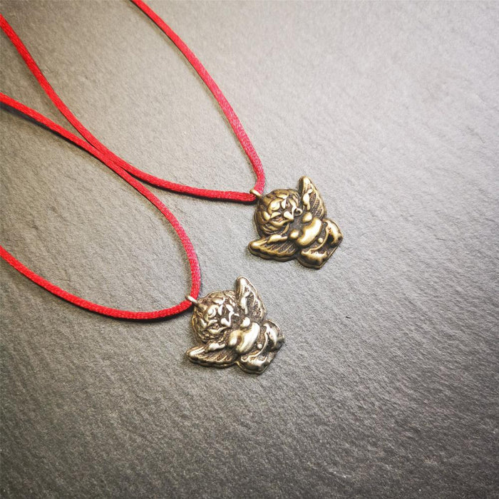 Garuda Amulet Pendant- 0.8" - Tibetan Buddhist amulet, view 4