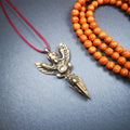 Garuda Phurba - 2.56" - Tibetan Buddhist garuda amulet, front view