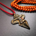 Garuda Phurba - 2.56" - Tibetan Buddhist garuda amulet, front view