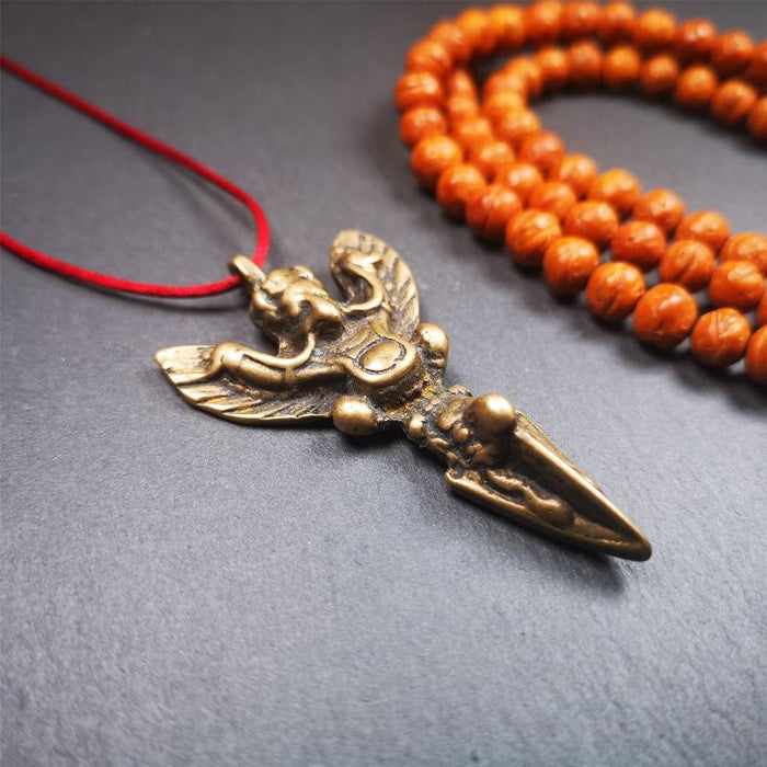 Garuda Phurba - 2.56" - Tibetan Buddhist garuda amulet, view 4