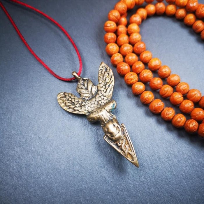Garuda Phurba - 2.56" - Tibetan Buddhist garuda amulet, view 5