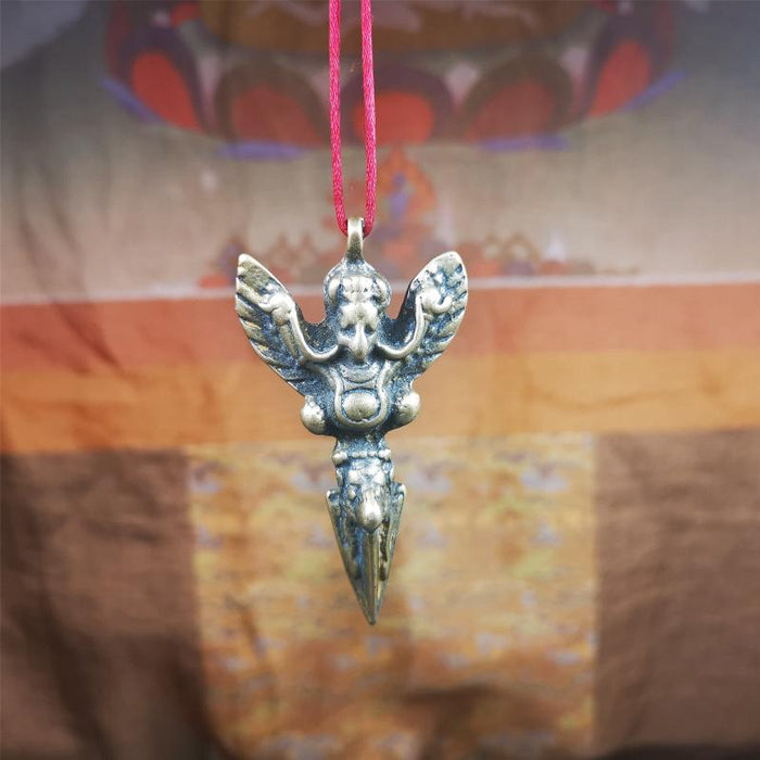 Garuda Phurba - 2.56" - Tibetan Buddhist garuda amulet, view 6