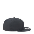 Dark gray baseball cap with curved brim and stitched panels, adjustable closure at back