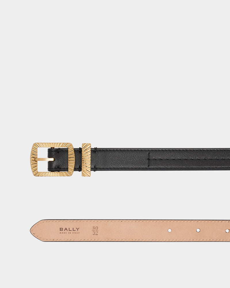 Glen 20 mm Belt in Black Leather