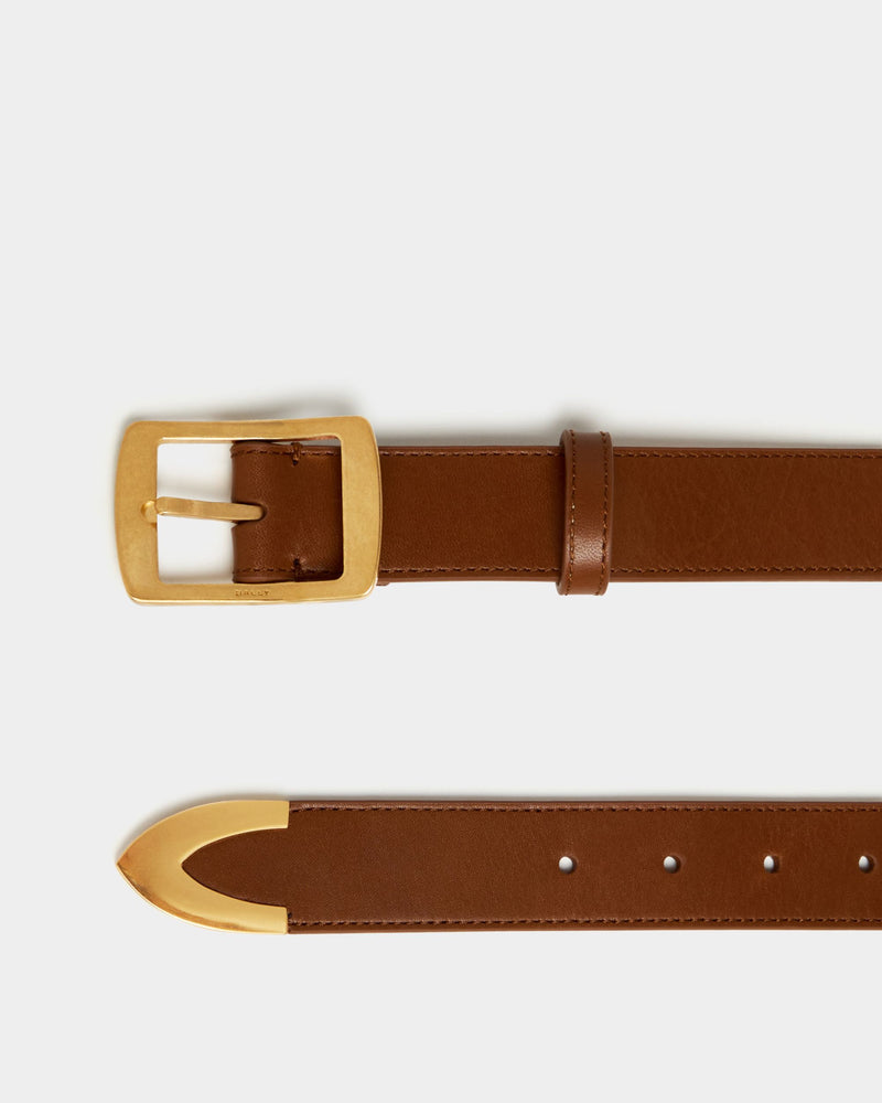 Glen 30 mm Belt in Amber Brown Leather