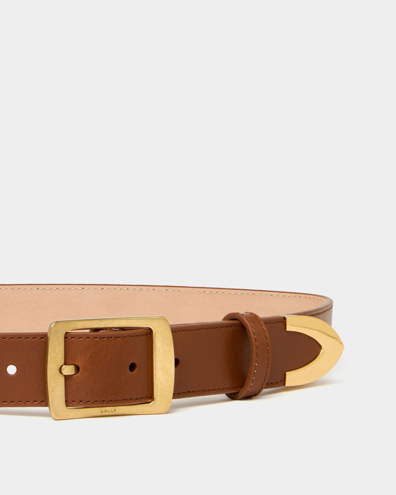 Glen 30 mm Belt in Amber Brown Leather
