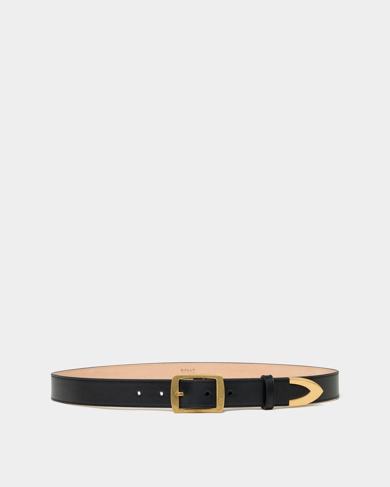 Glen 30 mm Belt in Black Leather
