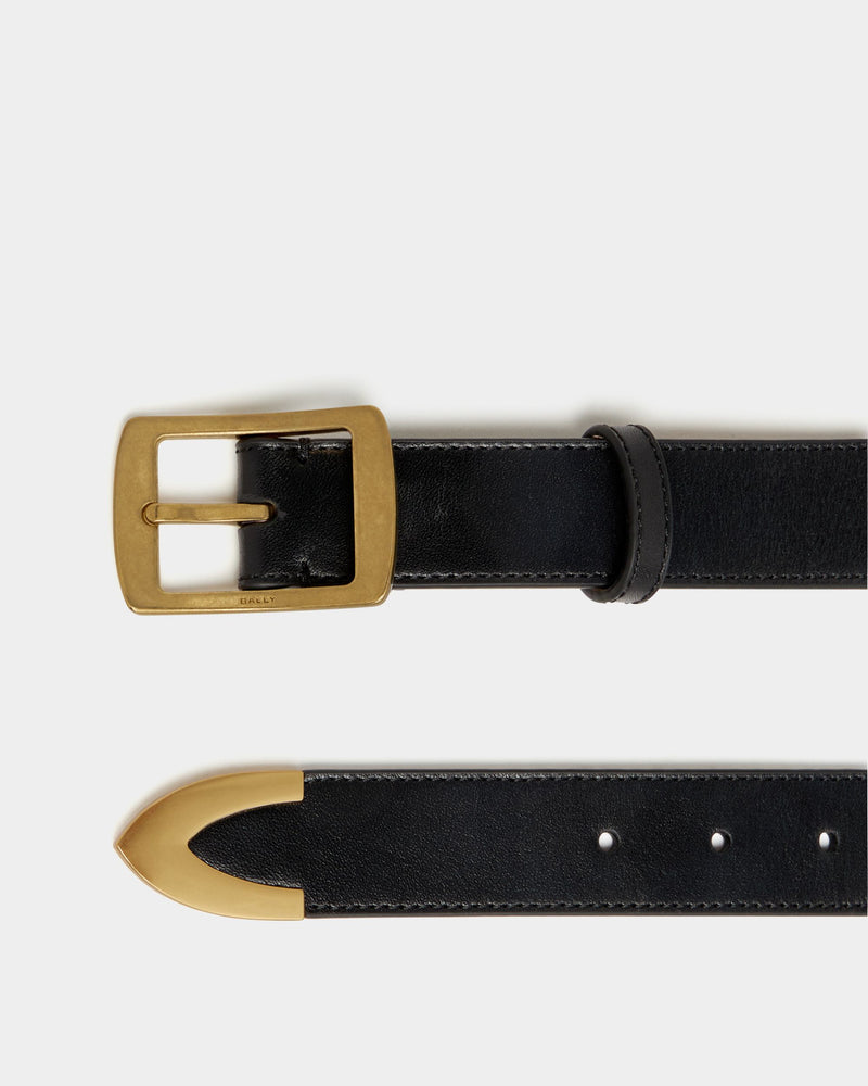Glen 30 mm Belt in Black Leather