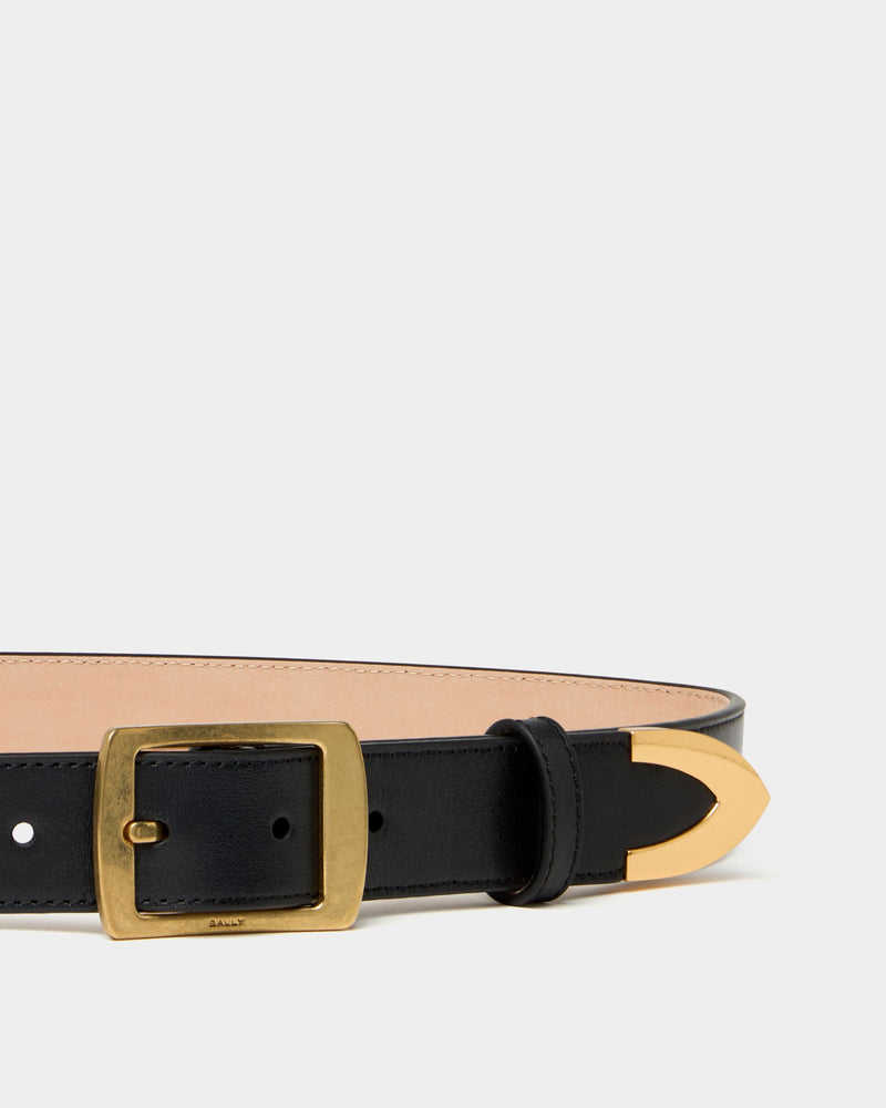 Glen 30 mm Belt in Black Leather