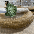 Gold Trim Glass Charger Podfurniture