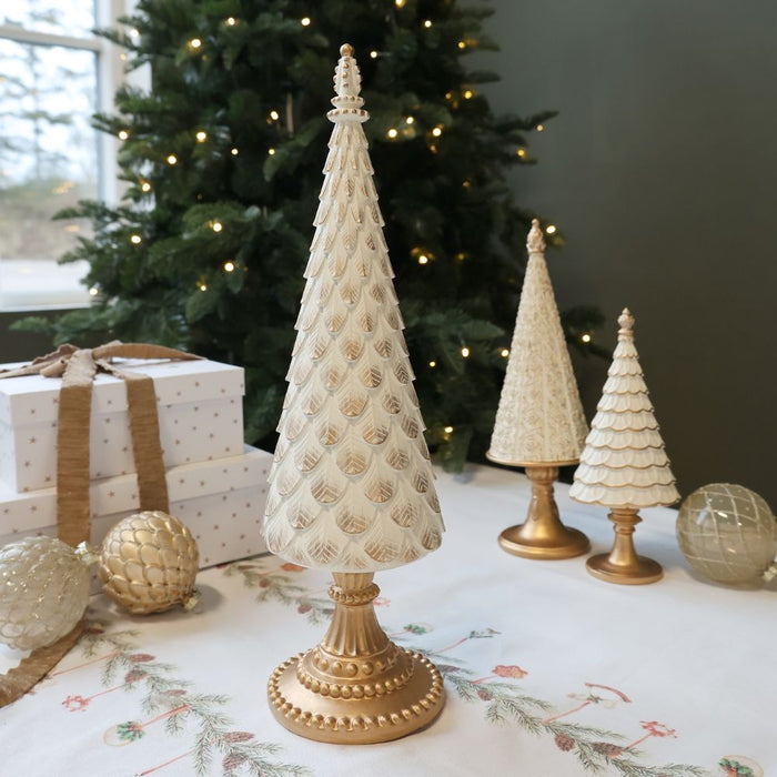 Golden Cream Christmas Tree - L