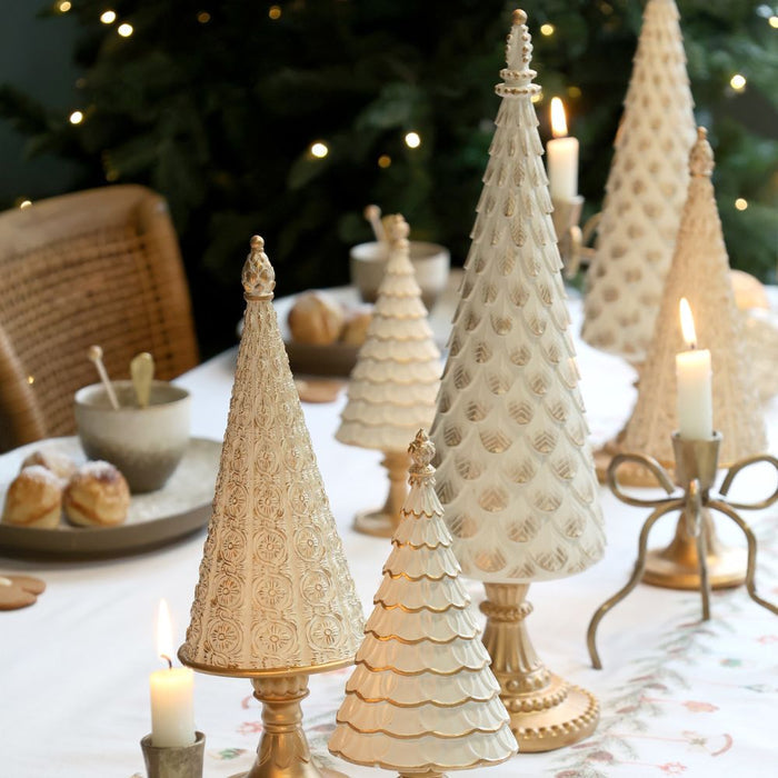 Golden Cream Christmas Tree - L