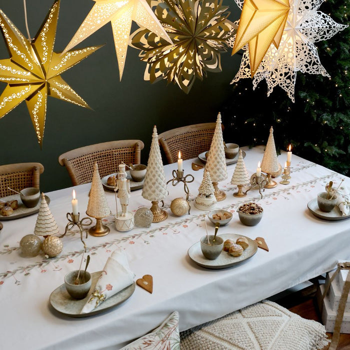 Golden Cream Christmas Tree - L