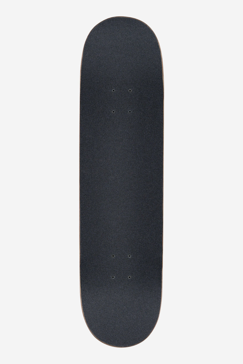 Top down view of the black Goodstock deck with visible truck mounting holes.