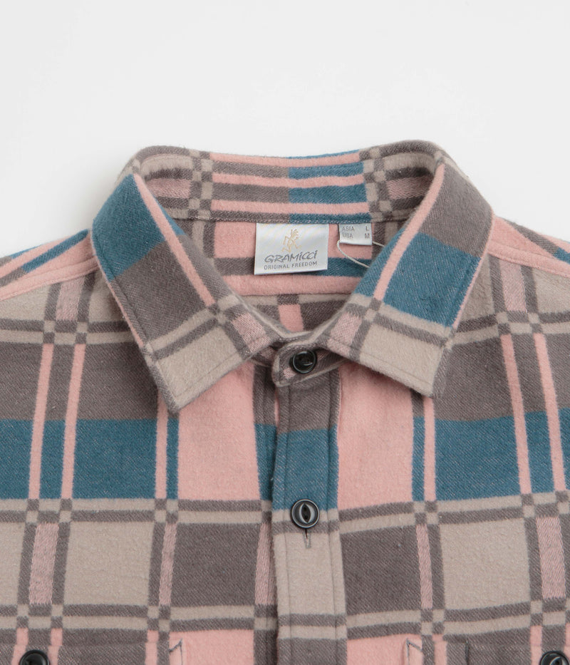 Gramicci Anthony Flannel Shirt in Blush Check