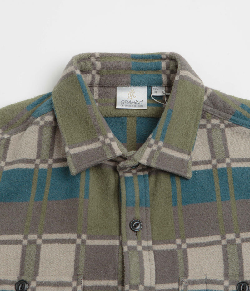 Gramicci Anthony Flannel Shirt in Silver Check