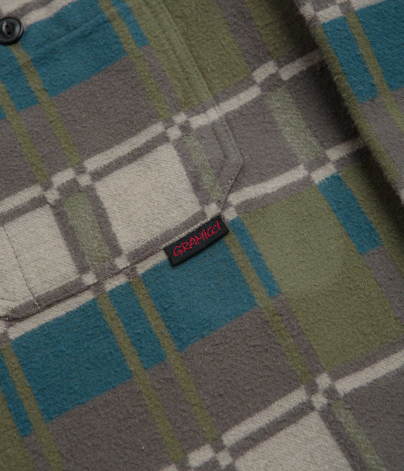 Gramicci Anthony Flannel Shirt in Silver Check