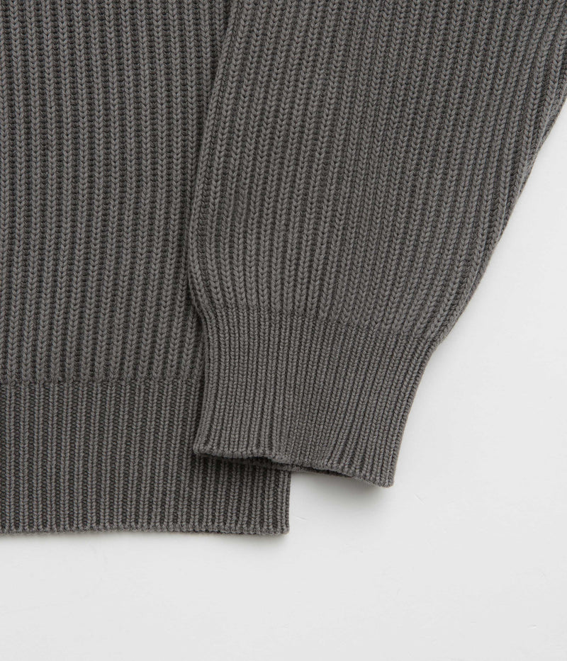 Gramicci Cotton Knit Crewneck Sweatshirt in Grey