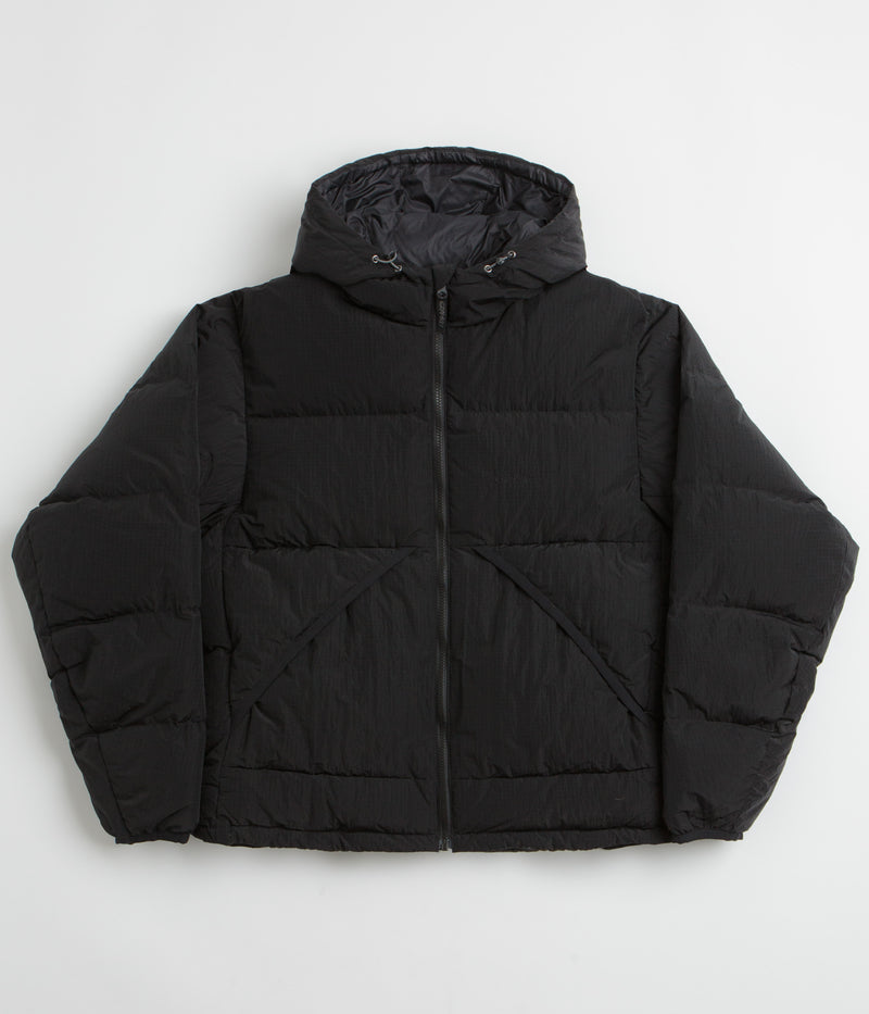 Gramicci Down Hooded Puffer Jacket in Black