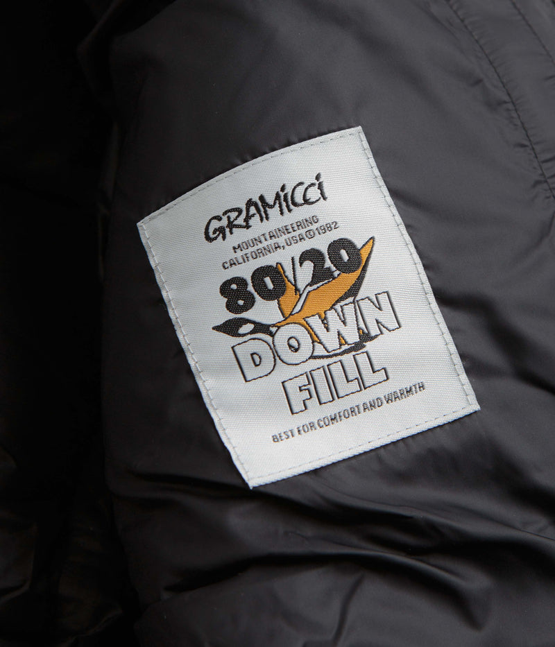 Gramicci Down Hooded Puffer Jacket in Black